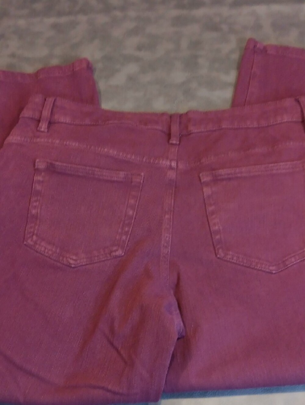 Coldwater Creek Womens Knit Denim Straight Leg Jeans in Burgundy/Plum - Picture 11 of 11
